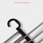 Вешалка для брюк и юбок Доляна, 30?18?12.5 см, 5 спиц, раздвижная, чёрная