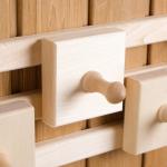 Вешалка для бани и сауны «Гармония», деревянная, настенная, 5 крючков, «Добропаровъ»