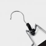 Вешалка для брюк и юбок Доляна, 25?16.5 см, зажим, тёмное дерево