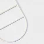 Вешалка для ремней и шарфов LaDо?m Laconique, 11.5?23?1.1 см, многоуровневая, белая