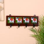 Вешалка «Караван. Слоны», 22?4?12 см, 4 крючка, дерево, МИКС