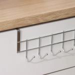 Вешалка на дверь на 8 крючков Доляна «Блеск», 36?9?2 см, хром