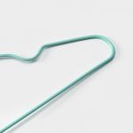 Плечики - вешалки для одежды антискользящие Доляна, 40?19 см, 10 шт., зелёные