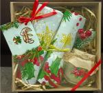 Набор "Подарочный" (подтарельник - 2 шт., свеча аромат   - 1 шт.,)