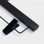 Вешалка для брюк и юбок LaDо?m Black Lotus, 35?1.1?24 см, длинный крюк, с зажимами, чёрная