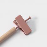 Вешалка для брюк и юбок LaDо?m Laconique, 28?11.5?2.8 см, с зажимами, розовые