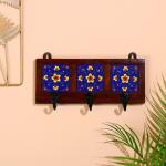 Вешалка «Узоры», 3 крючка, дерево