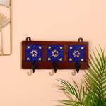 Вешалка «Узоры», 3 крючка, дерево