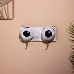 Вешалка «Футбол», 25 см, 2 крючка, дерево