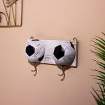 Вешалка «Футбол», 25 см, 2 крючка, дерево