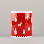 Кружка керамическая на Новый год «Новогодний узор», 320 мл