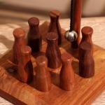 Игра настольная «Боулинг», 12?12?21 см, дерево шишам