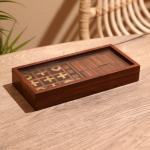 Игра настольная 3 в 1, домино, крестики-нолики, кубики, 23?10.5?3.5 см, дерево шишам