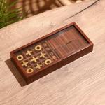 Игра настольная 3 в 1, домино, крестики-нолики, кубики, 23?10.5?3.5 см, дерево шишам