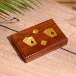 Игра настольная 2 в 1, кубики, 2 колоды карт, 18?12?4 см, дерево шишам