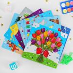 Геоборд «Резинки», маркер, 8 двусторонних карточек