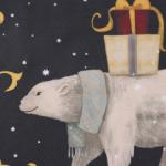 Набор салфеток сервировочных на стол «Этель» Happy and year, 4 шт., чёрные, круглые, d=30 см