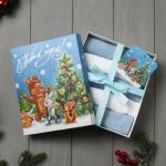 Набор махровых полотенец Этель «Новогодняя открытка» 30?30 см -5 шт., 100% хл, 340 г/м?