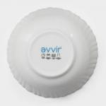 Столовый сервиз «Дива», 18 предметов: 6 тарелок d=17.5 см, d=23 см, d=16.5 см, стеклокерамика, белый