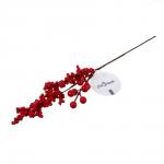 СНОУ БУМ Веточка с красными ягодами 37 см, пенопласт, металл