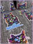Детское постельное белье бязь Неоновые коты вид 6 разноцветный