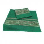 Полотенце махровое Львы темно-зеленые (пл.375)