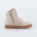 бежевый ботинки женская Войлок