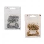 СНОУ БУМ Крючки для елочных игрушек 6.3см + 3.8 см, металл, 50 шт, золото, серебро, 2 цвета