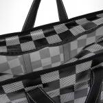 Сумка хозяйственная на молнии, 32 л, чёрная, серая