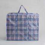 Сумка хозяйственная на молнии, 72 л, 57?27?47 см, синяя/белая