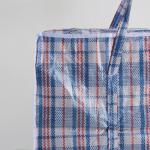 Сумка хозяйственная на молнии, 72 л, 57?27?47 см, синяя/белая