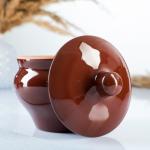 Горшки для запекания Борисовская керамика «Классика», 350 мл, набор 4 шт., коричневые