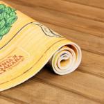 Коврик - лежак для бани и сауны с принтом «Чистое тело — залог здоровья», 150?50 см, полиэфир 70%, шерсть 30%, «Банная забава»