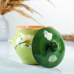 Горшки для запекания Борисовская керамика «Классика», 500 мл, набор 4 шт., зелёные