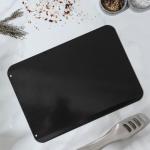 Доска разделочная Доляна, 29.5?20.5?0.2 см, для разморозки продуктов, металл, чёрная