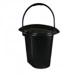 Ведро-туалет, h=39 см, 17 л, съёмный стульчак, чёрное