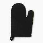 Варежка Этель «HOME», цвет чёрный, 26?16 см, 50%хл, 50%лен