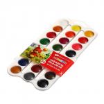 Акварель медовая «ЗХК. Цветик», 24 цвета, без кисти, белый пластиковый футляр