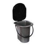 Ведро-туалет, h=40 см, 17 л, серое