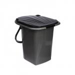 Ведро-туалет, h=40 см, 17 л, серое