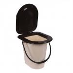 Ведро-туалет, h=40 см, 17 л, съёмный стульчак, бежевое