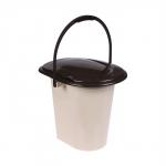 Ведро-туалет, h=40 см, 17 л, съёмный стульчак, бежевое