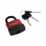 Замок навесной, 55 мм, медный цилиндр, влагозащищенный, короткая дужка, 3 ключа МИКС