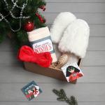 Набор новогодний подарочный «Новый год: Warm winter wishes» полотенце и аксессуары