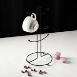 Держатель для кружек Доляна, на 6 предметов, 17?17?36 см, чёрный