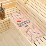 Коврик - лежак для бани и сауны «У королевы недостатков нет», 150?50 см, с принтом