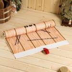 Коврик - лежак для бани и сауны «У королевы недостатков нет», 150?50 см, с принтом