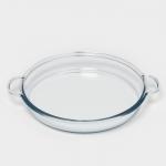 Блюдо для запекания Pa?abah?e Borcam, 2.4 л, d=31.6 см, стекло, с ручками, прозрачное