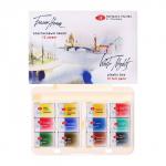 Акварель художественная в кюветах, 12 цветов ? 2.5 мл, ЗХК «Белые ночи», пластиковая палитра