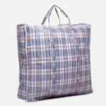 Сумка хозяйственная на молнии, 82 л, в клетку